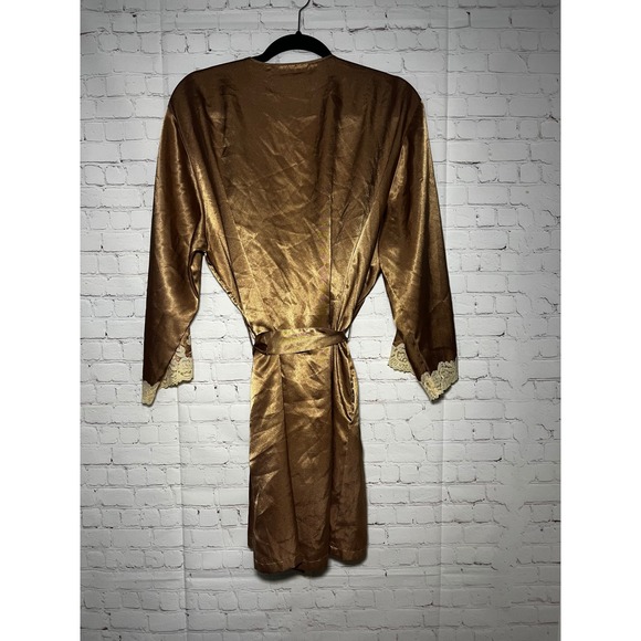 Vintage Oscar de la Renta Pink Label Lingerie Robe 80s 90s Designer Lace L/XL - Picture 3 of 5